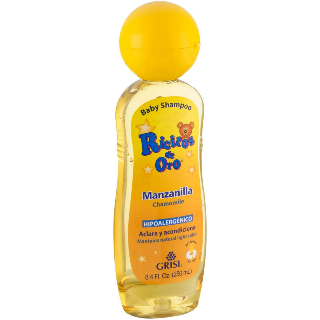 Grisi Ricitos De Oro Hypoallergenic Baby Shampoo, With Chamomile - 8.4 Oz